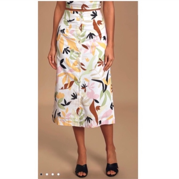 NWT Palma White Multi Tropical Print Matching SET - Picture 5 of 11